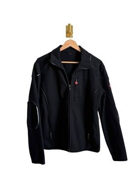 Wellensteyn Softshell Full Zip Jacket Black Zip Pocket Collared Unisex Size M